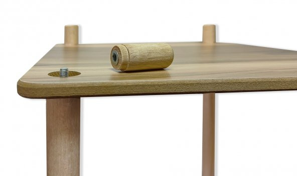 Asudehome Saksı Standı Bahçe 3 Katlı Saksılık Çiçek Rafı Ahşap Saksılık Çiçeklik No2 - 3