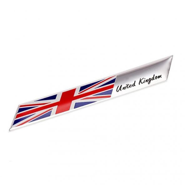 İngiltere Bayrağı Çubuk Tasarımlı Alüminyum Sticker Etiket