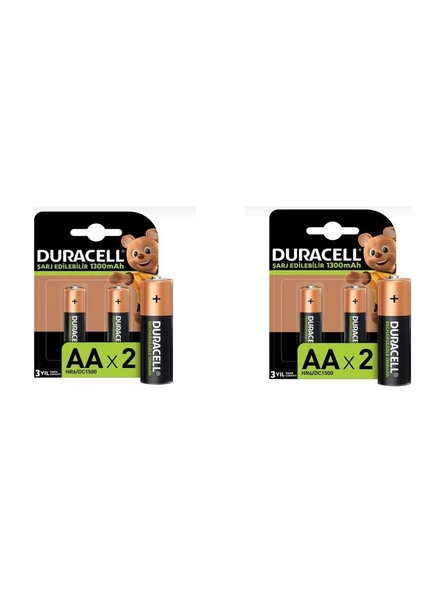Duracell Şarj Edilebilir Basic Aa Piller, 4 Adet 1300 Mah