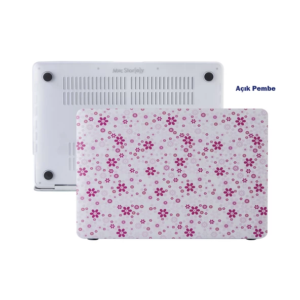 Macbook Air M1 Kılıf 13 inç FlowerQT01NL (TouchID'li M1 Air) A2337 A2179 A1932 ile Uyumlu - 3