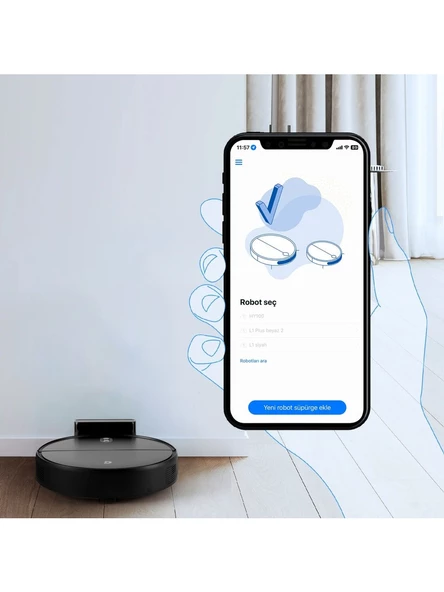 Dersar L1 Plus Siyah Akıllı Robot Süpürge - 3