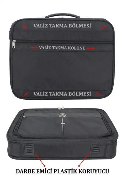 Case Club 216 Kasalı Laptop Evrak Çantası  15,6 inç Darbe Emici Koruma Omuz Askılı - 5