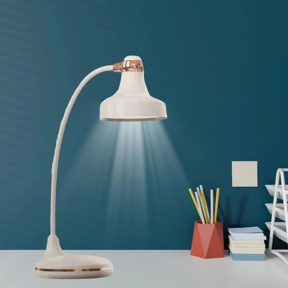 Masa Lambası Esnek Ayarlanabilir Dokunmatik 3 Farklı LED Işıklı Çalışma Masası Üstü Lamba - 5
