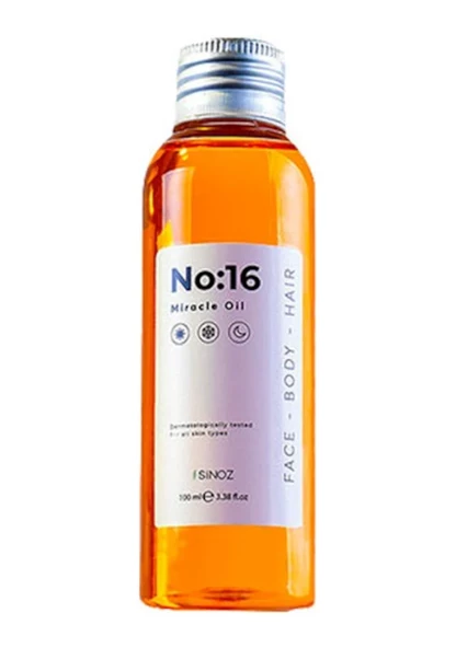 Sinoz No:16 Nemlendirici Besleyici Yenileyici Işıltı Verici Mucizevi Onarıcı Bakım Yağı 100 Ml ürün görseli