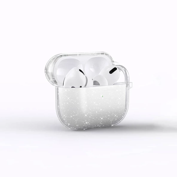 Gpack Apple Airpods 3. Nesil Uyumlu Kılıf Parlayan Simli Transparan Airbag 32