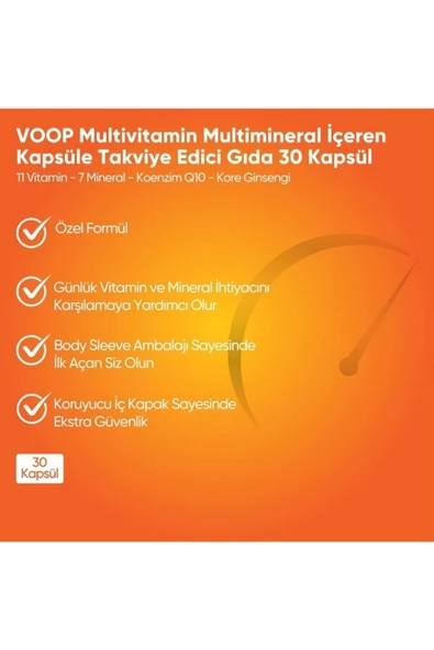 Voop Multivitamin & Multimineral 30 Kapsül - 3