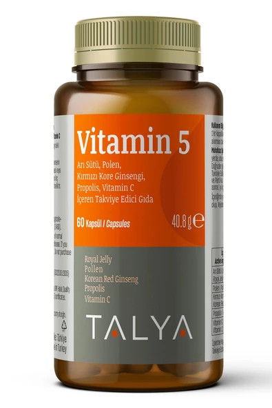 Talya Vitamin5 (Arı Sütü Polen Propolis) 60 Kapsül