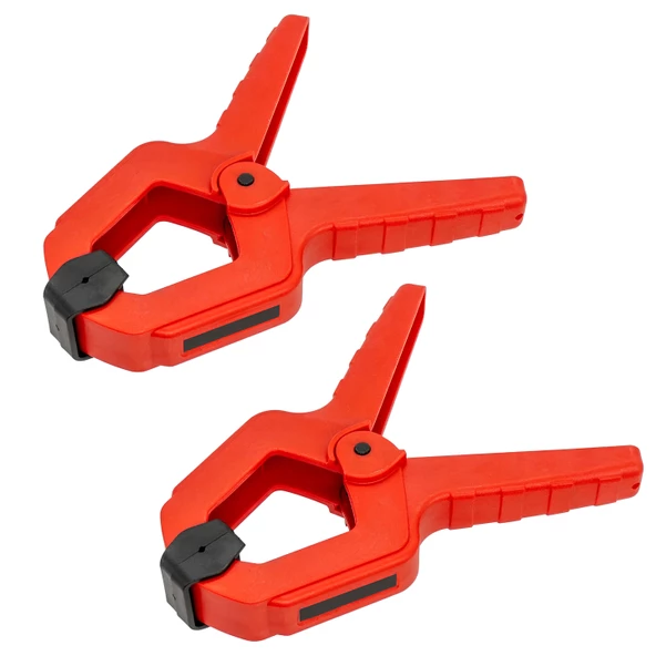 2 ADET Yaylı Kıskaç Mandal El Tip İşkence Kırmızı Klips Mengene Hobi 75 mm 3 inç - 9