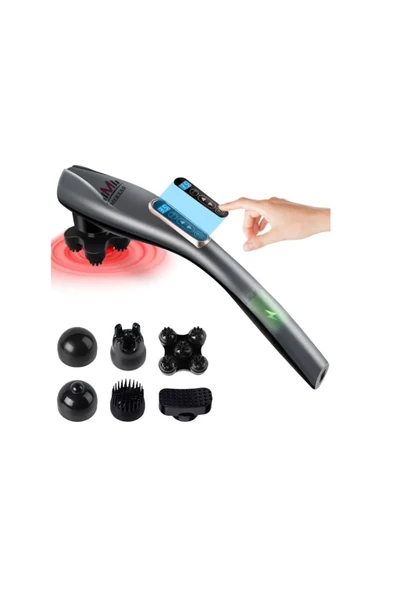 Merxas Magic Massager Masaj Aleti Şarjlı Vücut Sırt Masajı 6 Aparatlı - 3