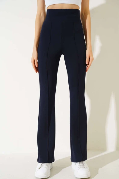 Çımalı İspanyol Paça Pantolon Lacivert - Resim 2