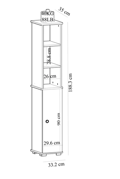 Cantek Dizayn Niles Banyo Dolabı Safirmeşe-Safirmeşe - 5