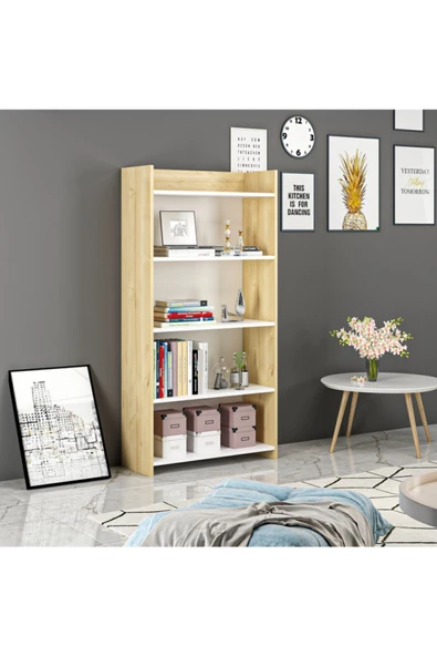 Cantek Dizayn Amy Kitaplık (60 Cm ) Safirmeşe-Beyaz