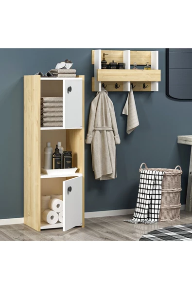 Cantek Dizayn Teo Banyo Dolabı Safirmeşe-Beyaz - 2