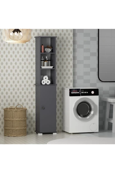 Cantek Dizayn Niles Banyo Dolabı Antrasit-Antrasit
