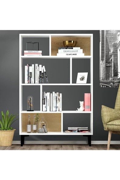 Cantek Dizayn Harby Kitaplık Beyaz-Beyaz - 2