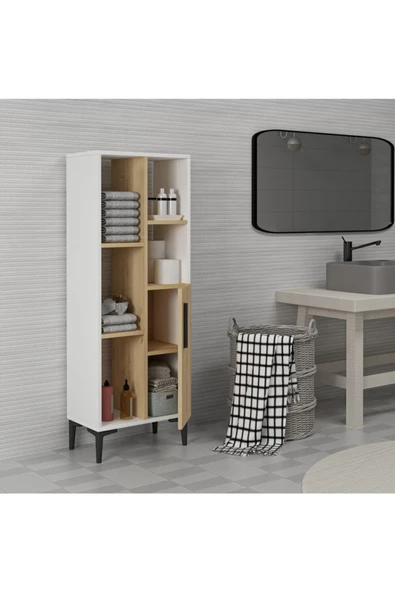 Cantek Dizayn Ephesus Banyo Dolabı Ve Çok Amaçlı Dolap Beyaz-Safirmeşe - 3