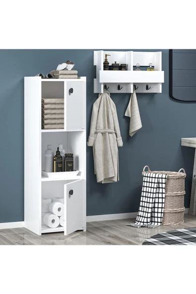 Cantek Dizayn Teo Banyo Dolabı Beyaz-Beyaz - 2
