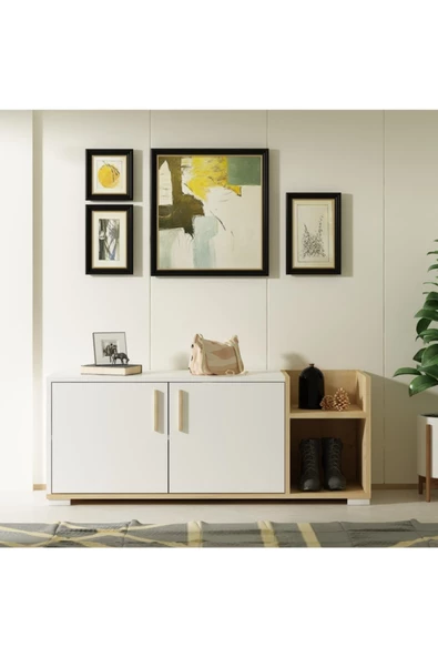 Cantek Dizayn Sunrise Ayakkabılık Safirmeşe-Beyaz