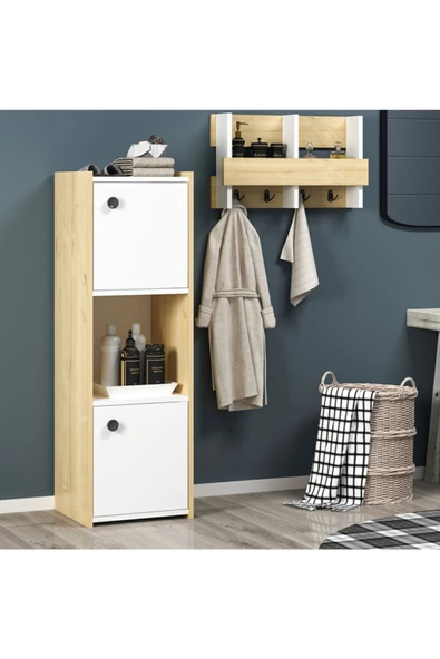 Cantek Dizayn Teo Banyo Dolabı Safirmeşe-Beyaz
