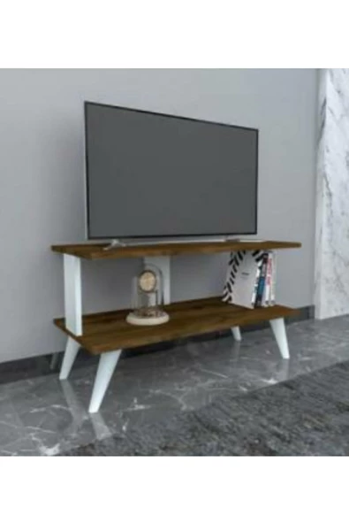Cantek Dizayn Zambak Tv Ünite-Sehpası Ceviz-Beyaz