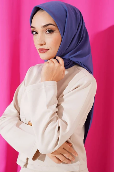 Medine İpeği Eşarp İndigo ürün görseli 1