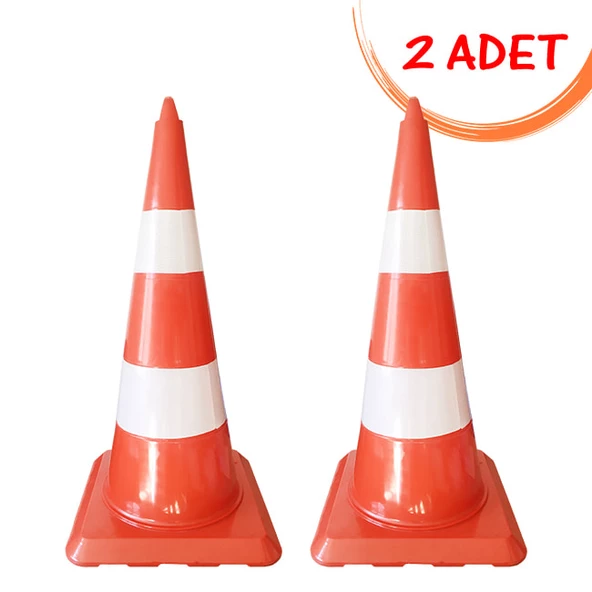 Plastik Yol Dubası 75 cm Trafik Konisi Duba Trafik Koni Otopark Dubası (2 Adet)