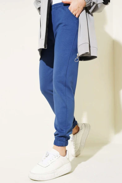 Bel Lastikli İpli Jogger Pantolon Lacivert ürün görseli 1