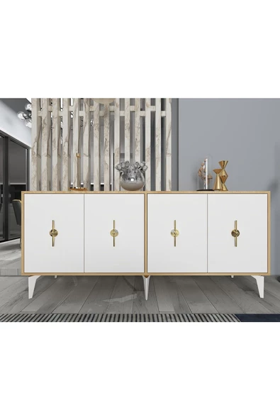 Cantek Dizayn Figoraa 180 Cm Konsol (Kx180) Safirmeşe-Beyaz