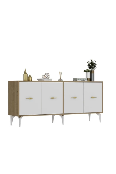 Cantek Dizayn Sintaa 180 Cm Konsol (Kx180) Safirmeşe-Beyaz - 4