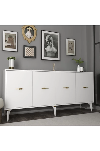 Cantek Dizayn Sintaa 180 Cm Konsol (Kx180) Beyaz-Beyaz - 2