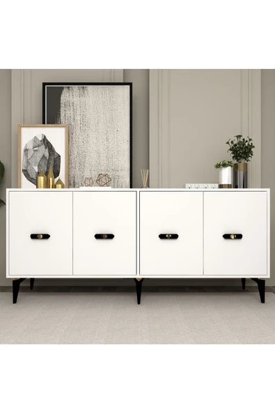 Cantek Dizayn Flyy 180 Cm Konsol (Kx180) Beyaz-Beyaz
