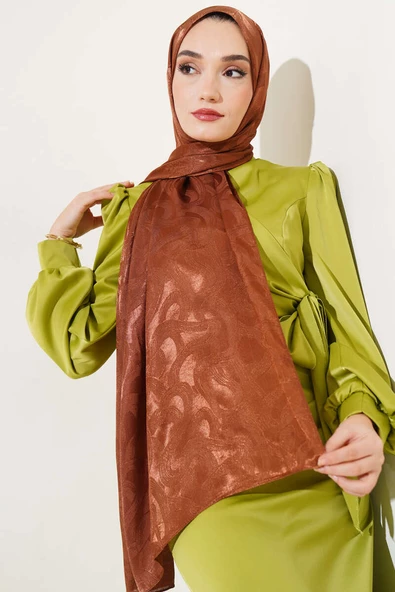 Sarmal Desen Jakar Melisa Şal Kahve -92 - 2
