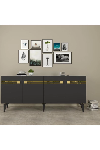Cantek Dizayn Hayatct (Kb150)  Konsol Antrasit-Altın