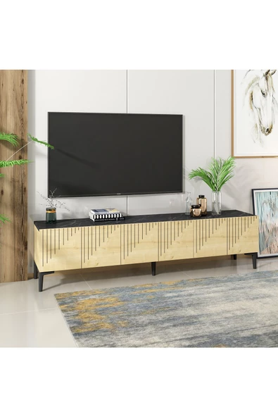 Cantek Dizayn Artemisct  180 Cm Tv Ünitesi  Takımı Safirmeşe-Royalmermer