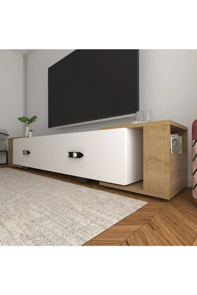 Cantek Cherryct Tv Sehpası Beyaz-Safirmeşe - 2