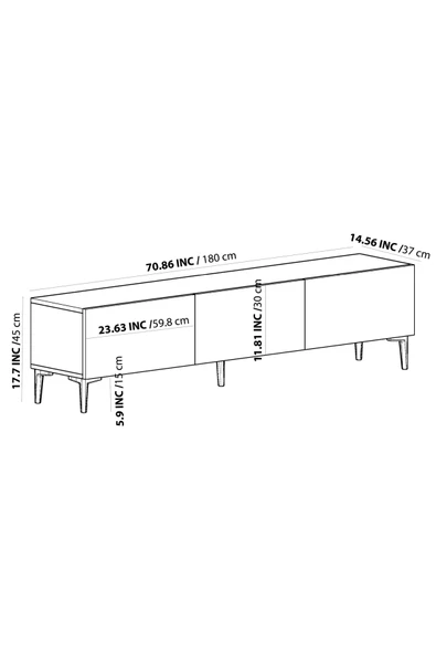 Cantek Dizayn Artemisct  180 Cm Tv Ünitesi  Takımı Safirmeşe-Royalmermer - 7