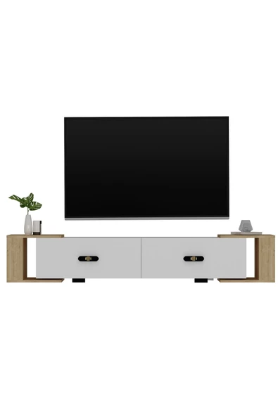 Cantek Cherryct Tv Sehpası Beyaz-Safirmeşe - 3