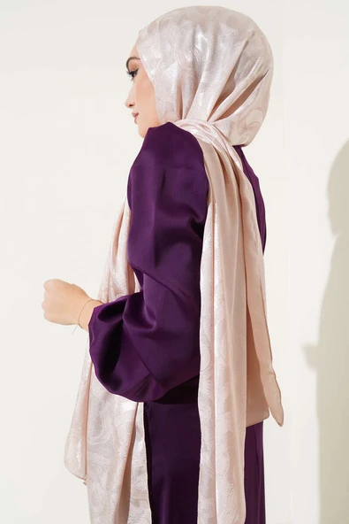 Sarmal Desen Jakar Melisa Şal Mocha -12 - Resim 3