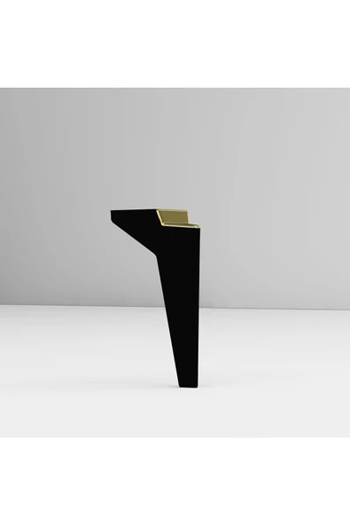 Cantek Dizayn Elegance 19 Cm Sehpa,Tv Ünitesi Mobilya Ayağı ( 5 Adet) Siyah-Altın - 3