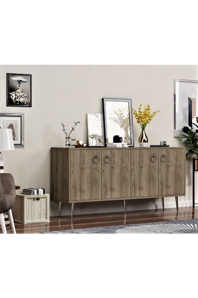 Cantek Dizayn Kapaklı 160 Cm Sole Konsol Ceviz-Ceviz