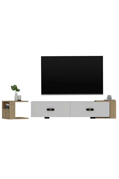 Cantek Cherryct Tv Sehpası Beyaz-Safirmeşe - 6