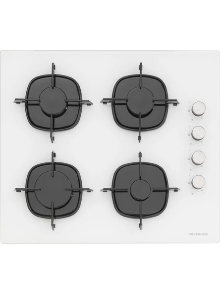 Silverline 3490 Oslo - CS5335W01 - BO6502W02 Beyaz Cam Ankastre Set - Resim 3