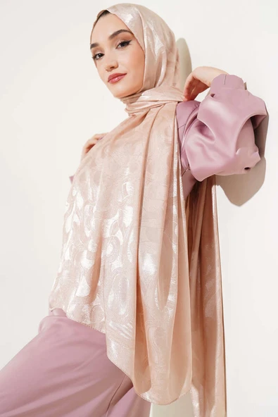Sarmal Desen Jakar Melisa Şal Camel -10 - Resim 2