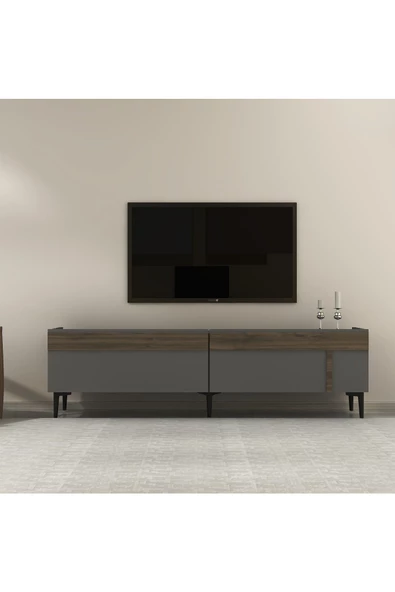 Cantek Dizayn Asudem Tv Sehpası (Alt Modül) Antrasit-Ceviz