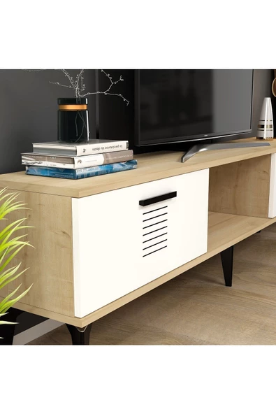 Cantek Dizayn Assimo Tv Ünitesi Takımı Safirmeşe-Beyaz - 3