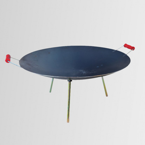 Nurgaz NG-AC Büyük Boy Ateş Çanağı - Ayaklı Portatif Kavurma Sacı + Çanta - 2