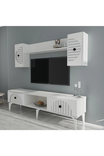 Cantek Dizayn Breda Tv Ünitesi Beyaz-Beyaz - 4