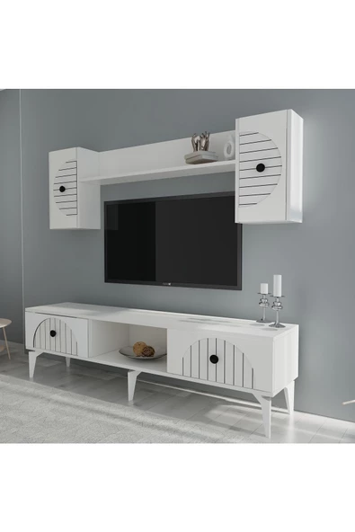 Cantek Dizayn Breda Tv Ünitesi Beyaz-Beyaz - 2