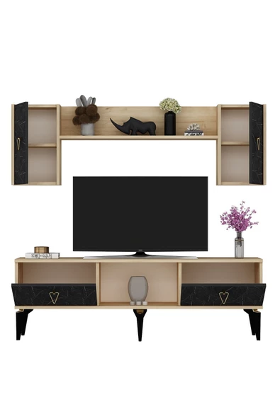 Cantek Dizayn Sienna Tv Ünitesi Takımı Safirmeşe-Royalmermer - 5
