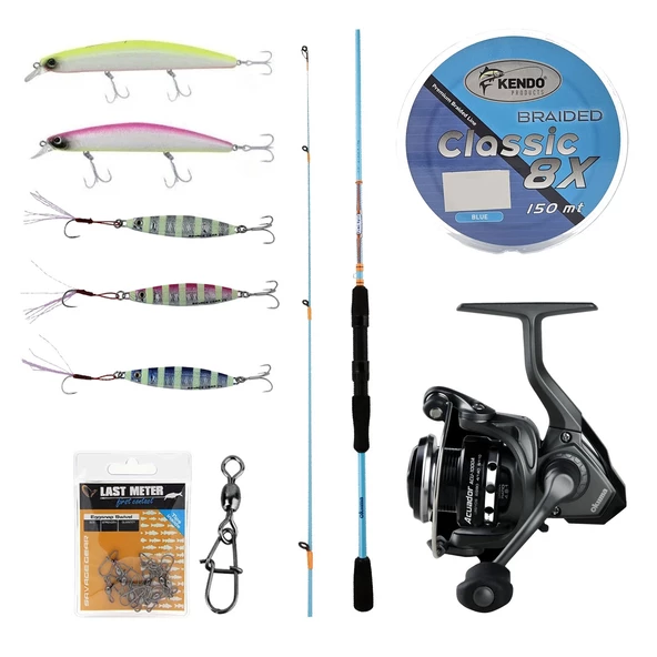 YekOutdoor Okuma Spin Olta Seti Okuma Fuel Spin 2,44 cm 15-40 gr 2 Parça Spin Kamışı&Okuma Acuador ACU-3000A 3+1BB Olta Makinesi
